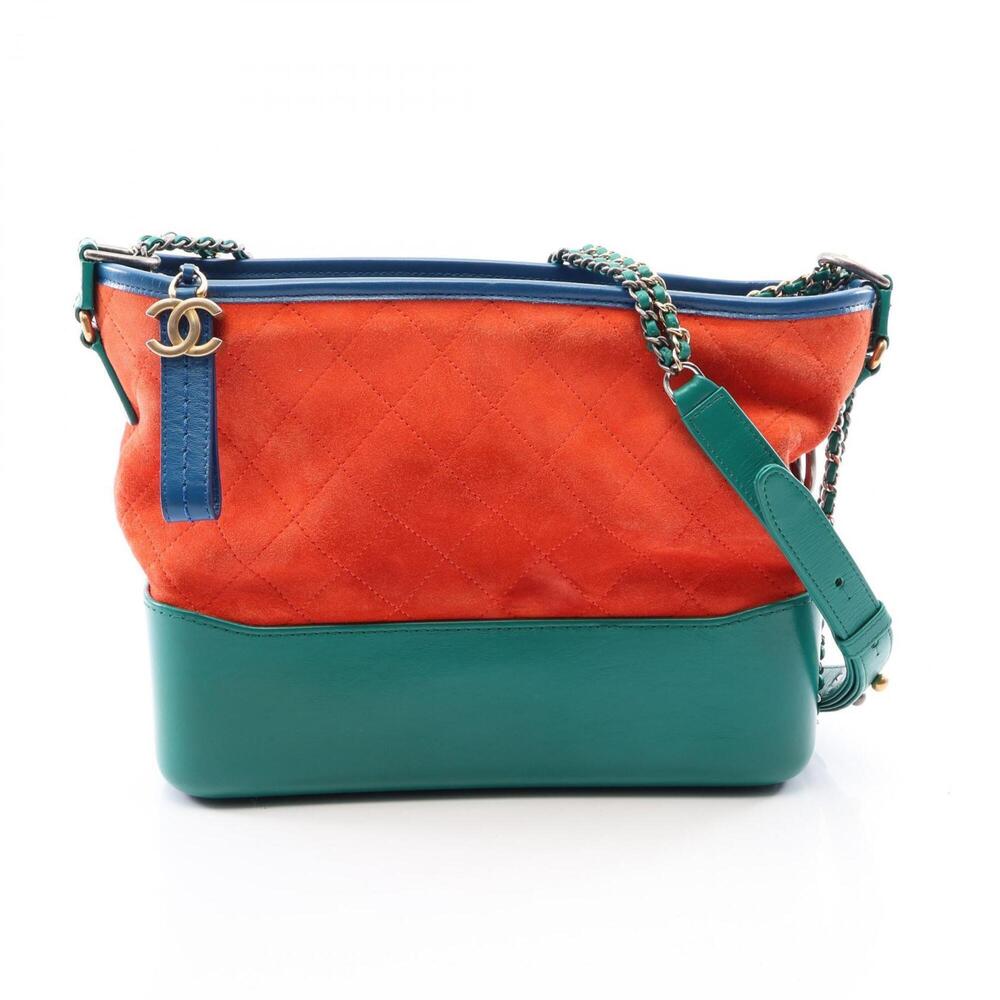 Chanel Gabrielle de Large Hobo Shoulder Bag Handbag Suede Leather Women's Ora...